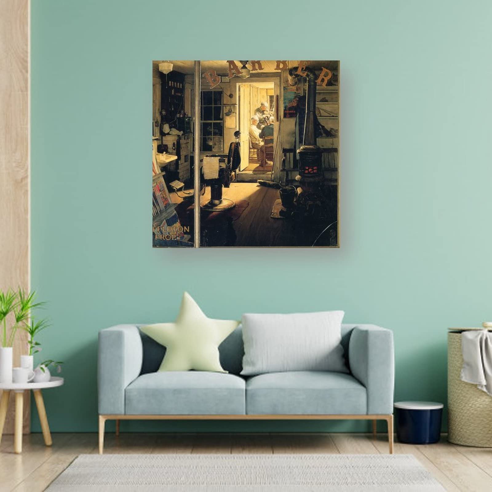 Amazon.co.jp: ノーマンロックウェルによるシャッフルトンの理髪店